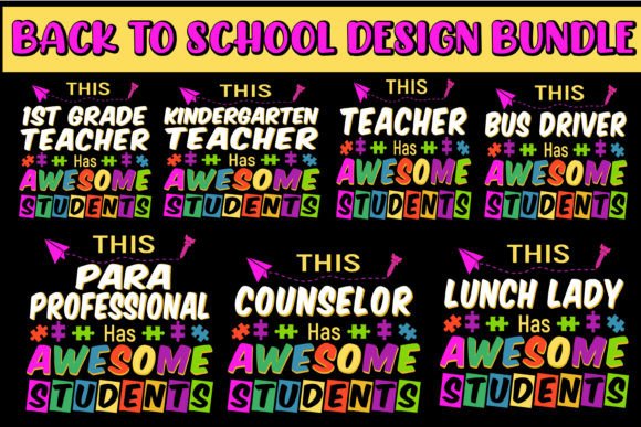 Awesome Students Design Bundle: Versatile Graphics for Modern Projects