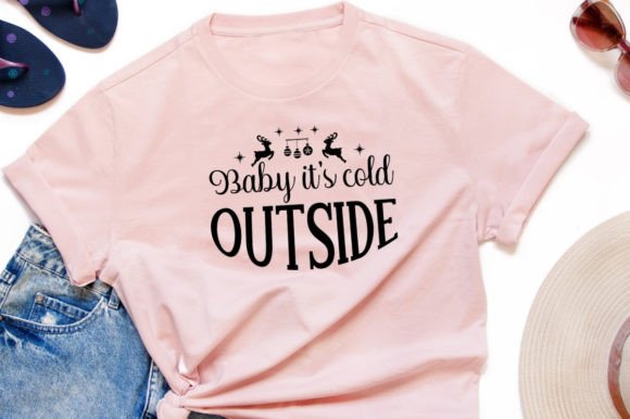 Baby Its Cold Outside Graphic Design: A Creative Asset for Print-Ready Projects