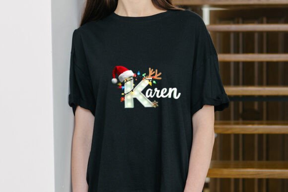 Christmas Alphabet PNG Graphic K: Festive Typography for Your Projects