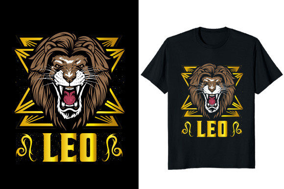 Leo Zodiac Graphic T-Shirt: Bold Vintage Design for Creators