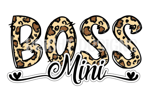Mini Boss Wordart Animal Print Graphic: A Bold Statement