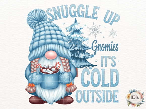 Snuggle Up Gnomes Winter Graphic: Your New Favorite Design Asset
