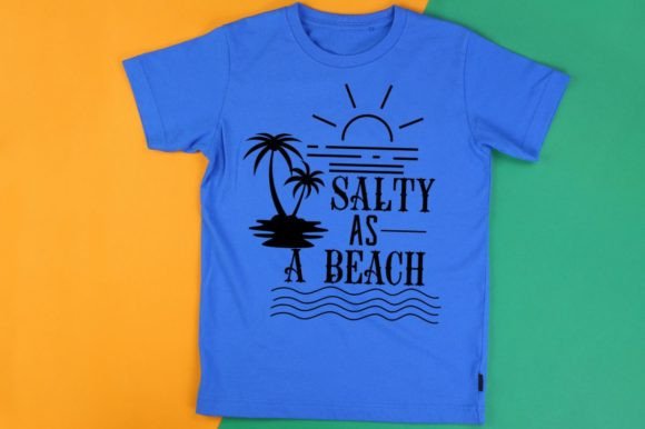 Unleash Coastal Vibes with SALTY AS a BEACH - SVG Graphic Design