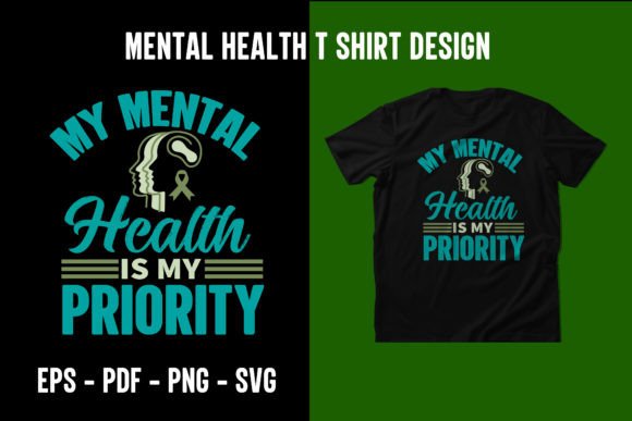 Visualizing Strength: Mental Health Graphic T Shirt Design