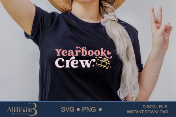 Yearbook Crew SVG Design: Camera Graphic for Creators